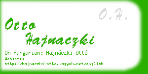 otto hajnaczki business card
